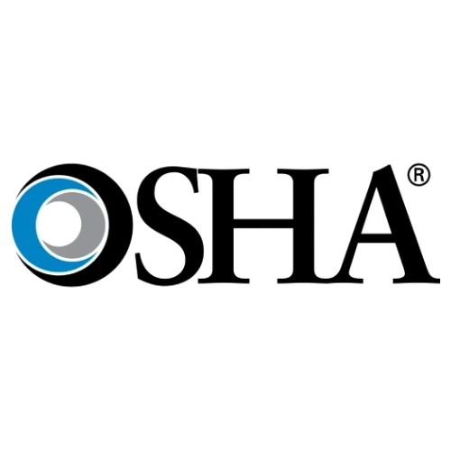 OSHA logo with blue and gray swirl